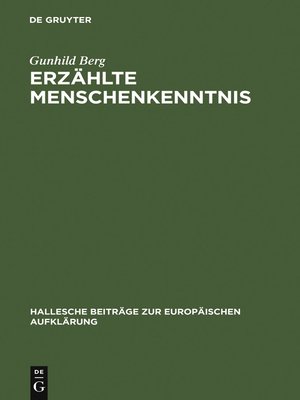 cover image of Erzählte Menschenkenntnis